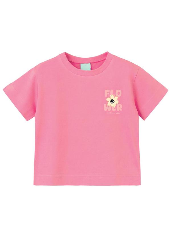 Camiseta Box Flower Rosa