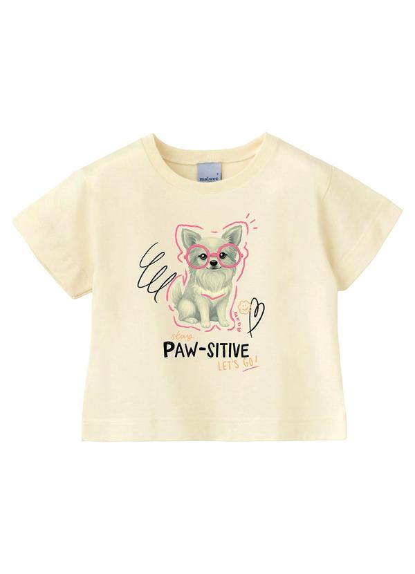 Camiseta Box Stay Paw-Sitive Off White