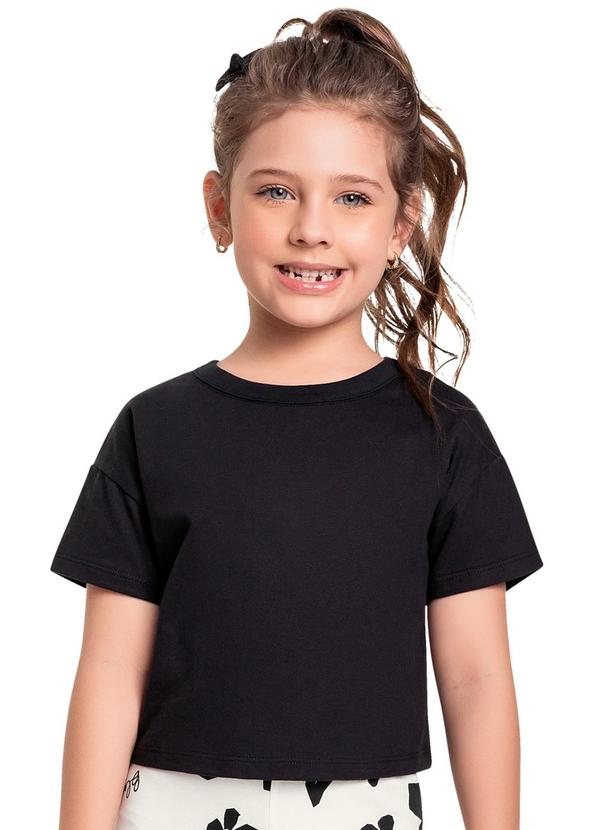 Camiseta em Meia Malha Preto