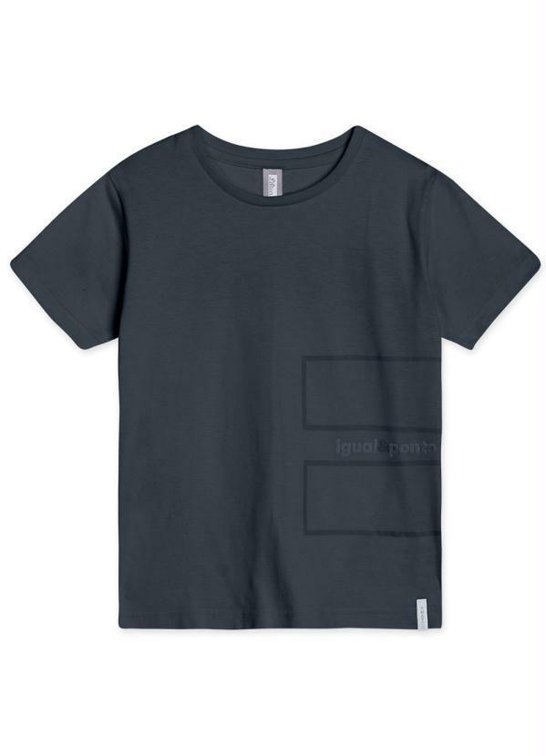 Vista 2 Camiseta Manga Curta Infantil Match Azul Lilica Ripilica Lilica Ripilica