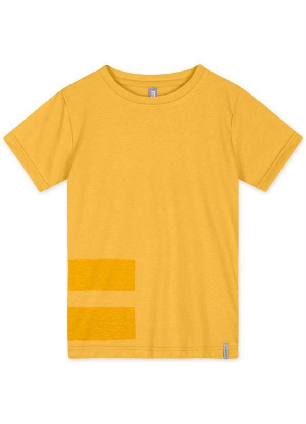 Camiseta Manga Curta Match Amarelo