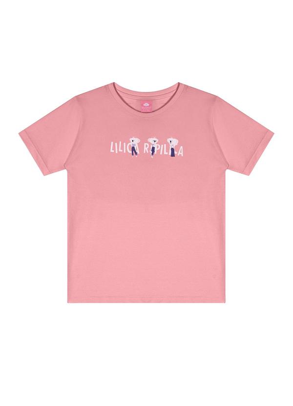 Camiseta Manga Curta Rosa
