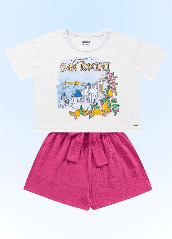 Conjunto Blusa e Short Branco