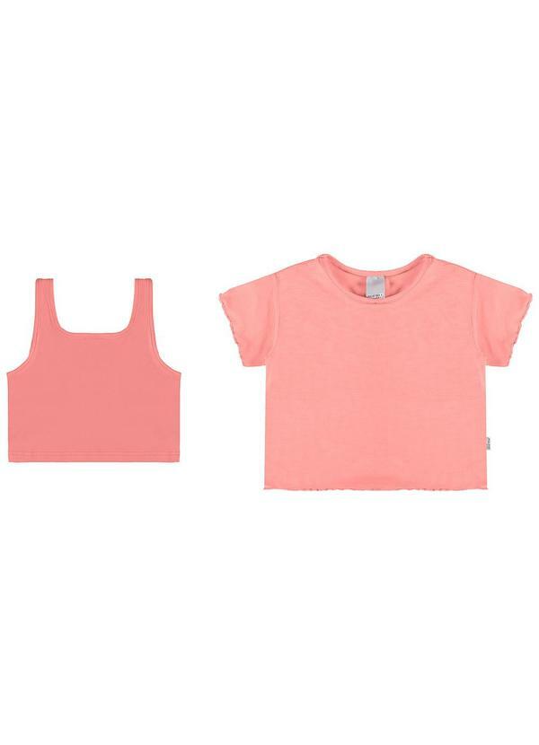 Vista 2 Conjunto Rosê Blusa & Top Tule Malwee Kids Malwee Kids
