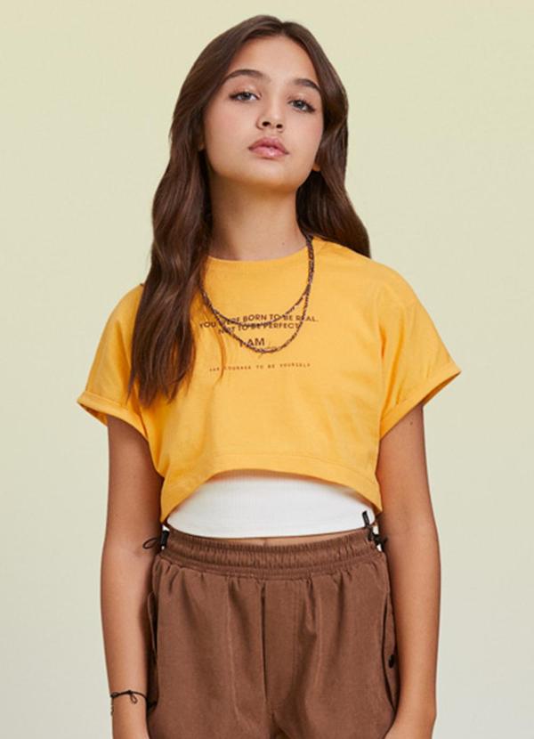 T-Shirt com Regata Amarelo