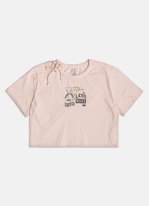 T-Shirt Creme com Ilhós Creme