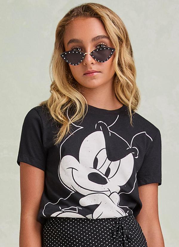 Vista 2 T-Shirt do Mickey Mouse Preto I Am I Am