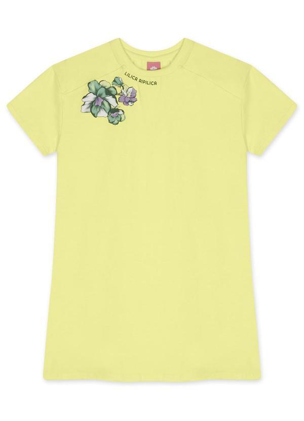 Vista 2 Vestido Manga Curta Infantil Feminino Verde Lilica Ripilica Lilica Ripilica