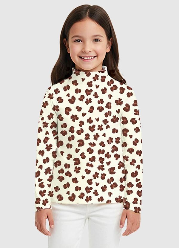 Blusa Animal Print em Ribana Off White