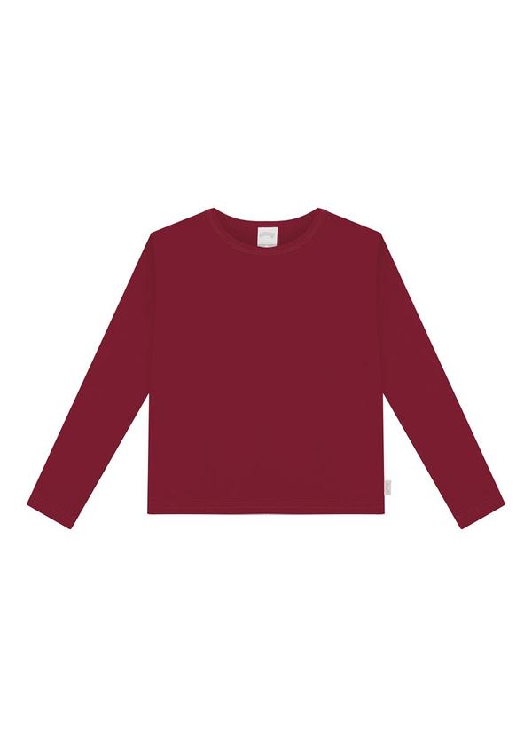Vista 2 Blusa Básica em Meia Malha Vermelho Alakazoo Alakazoo