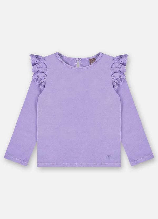 Blusa Básica Infantil Menina Roxo