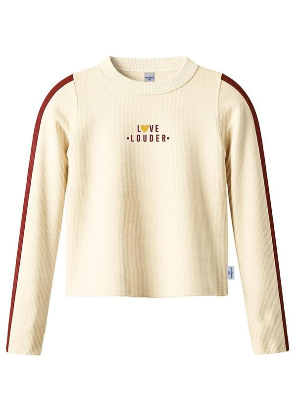 Blusa Canelada Love Louder Bege