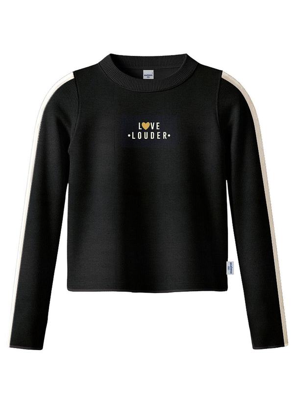 Blusa Canelada Love Louder Preto