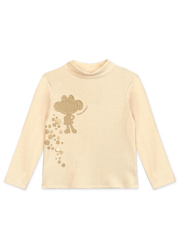 Vista 2 Blusa Canelada Manga Longa Bebê Bege Lilica Ripilica Lilica Ripilica