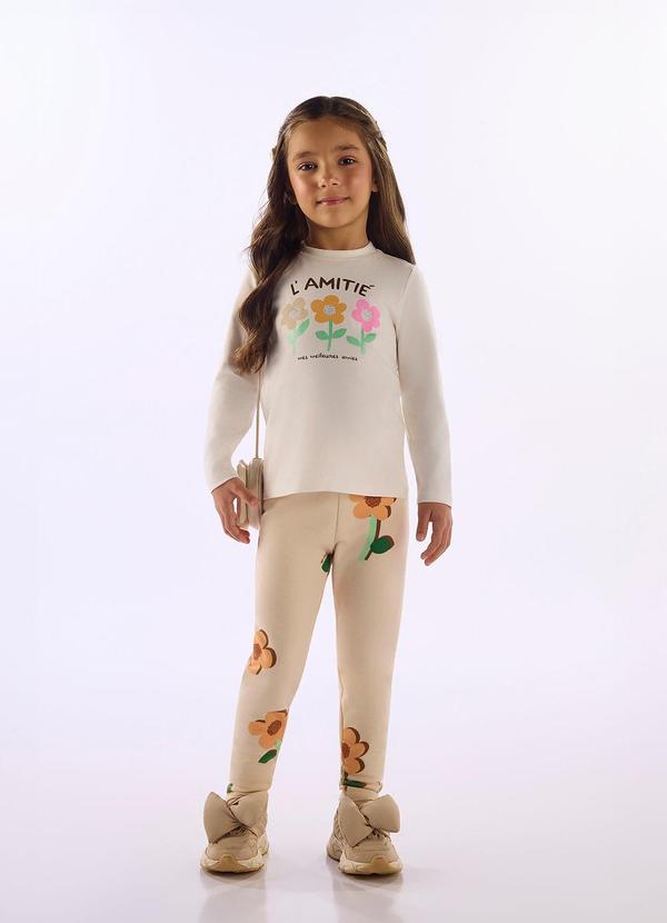 Blusa Cotton Estampa Floral Branco