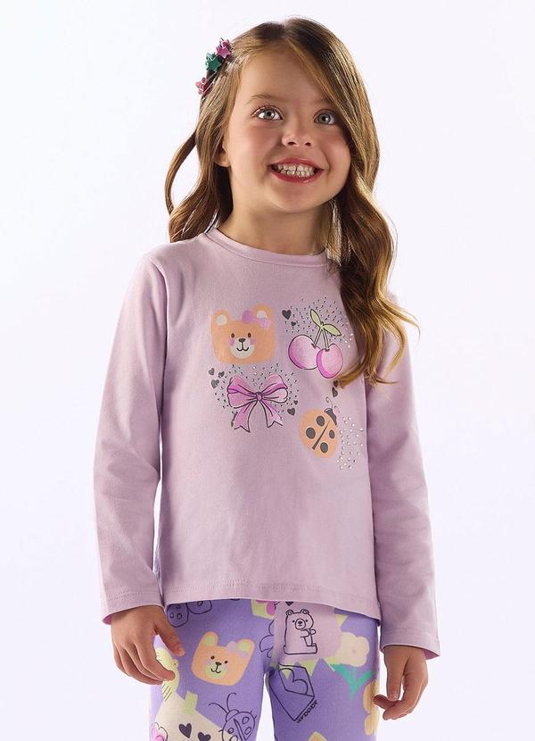 Blusa Cotton Strass Roxo