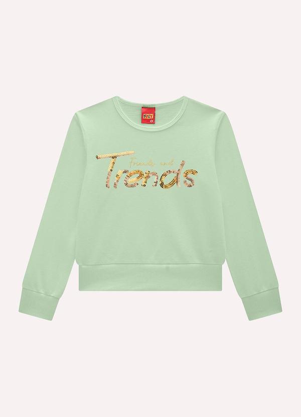 Blusa Cropped Infantil Menina Lettering Verde