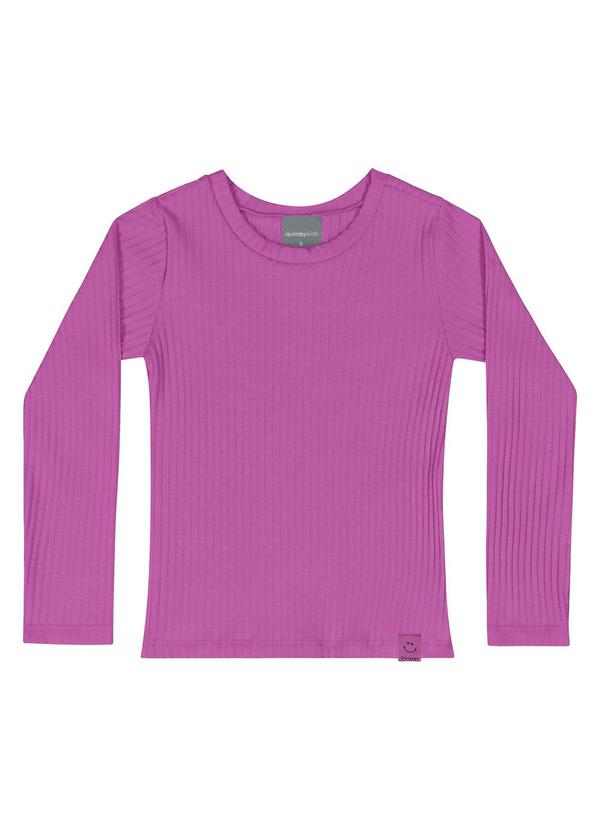 Vista 2 Blusa de Manga Longa Infantil Menina Roxo Quimby Quimby