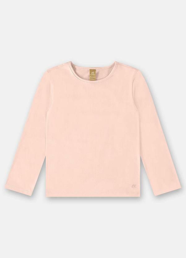Vista 2 Blusa em Cotton Infantil Feminino Rosa Up Baby Up Baby