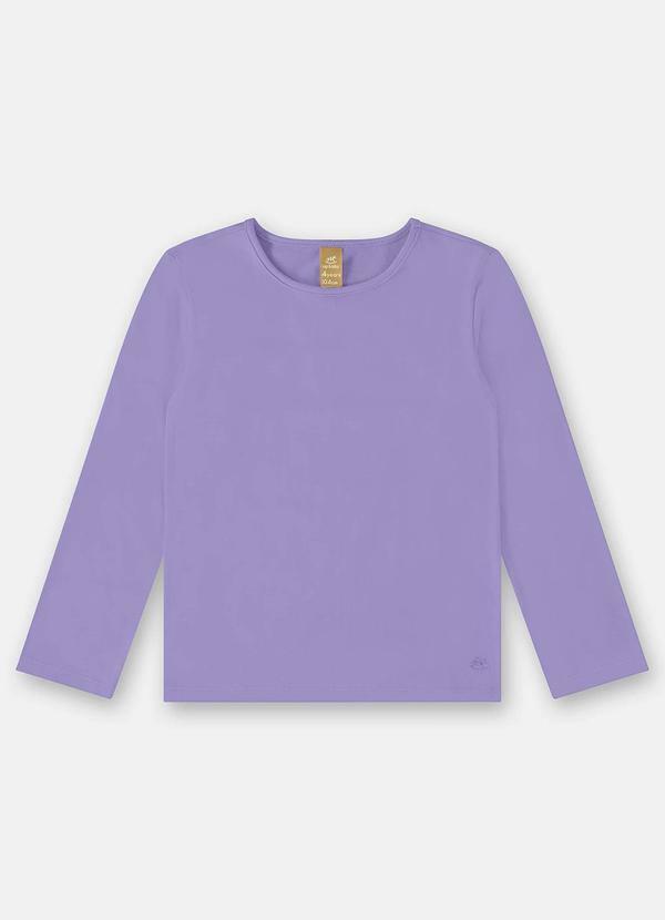 Vista 2 Blusa em Cotton Infantil Feminino Roxo Up Baby Up Baby