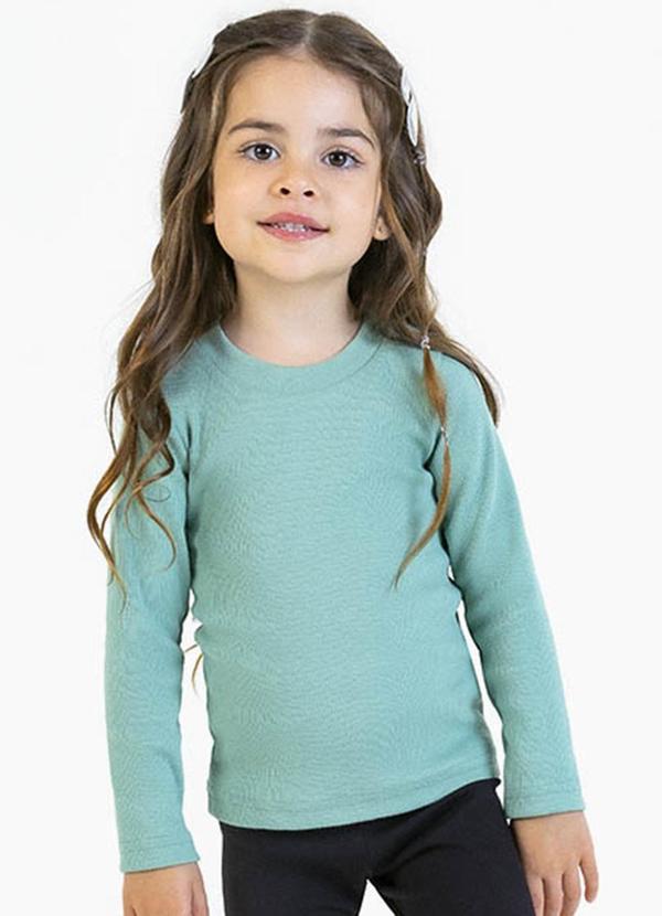Vista 2 Blusa em Punho Verde Soft Bonni Soft Bonni