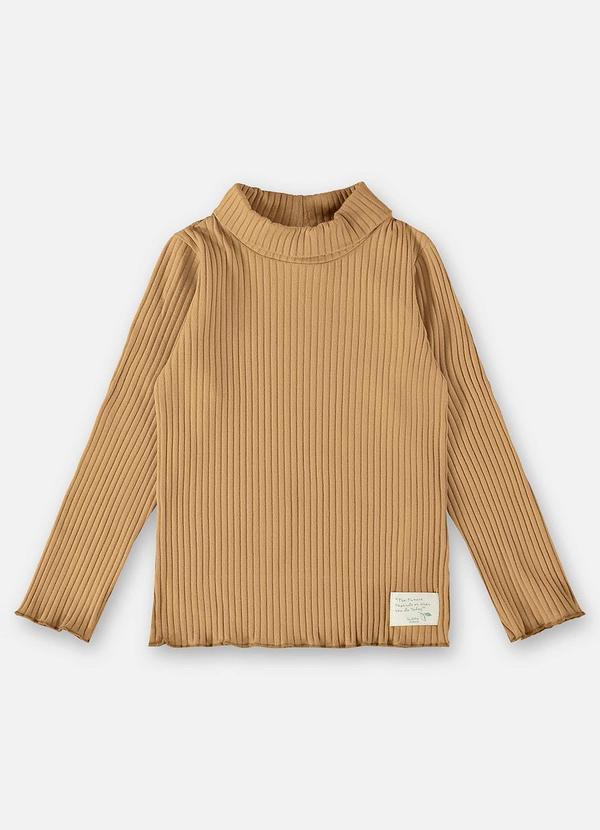 Vista 2 Blusa em Ribana Infantil Menina Marrom Up Baby Up Baby