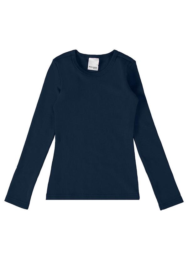 Vista 2 Blusa em Ribana Menina Azul Malwee Kids Malwee Kids