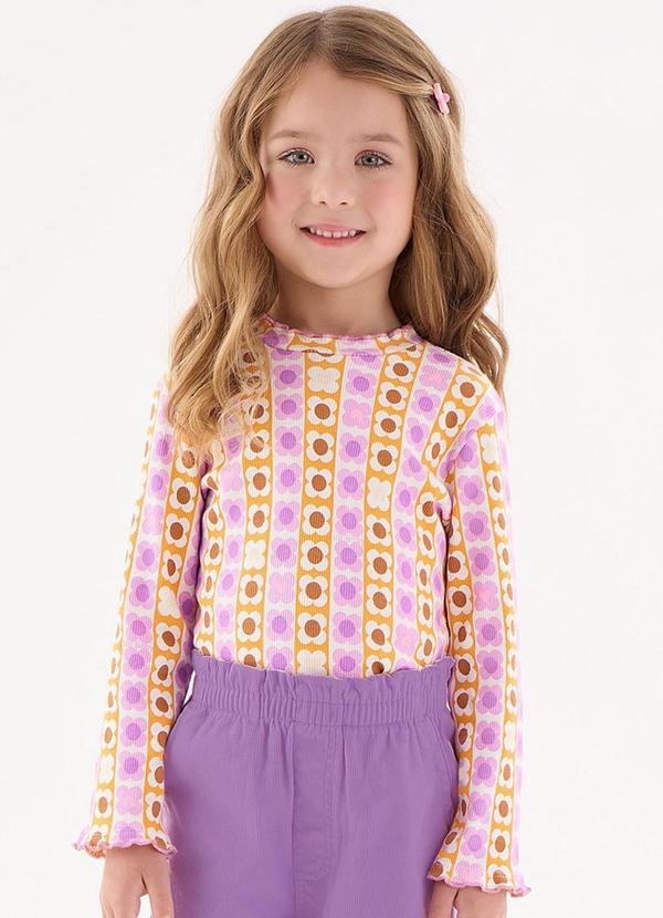 Blusa em Ribaninha Infantil Menina Rosa