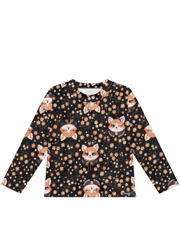 Vista 2 Blusa Estampada de Mangas Longas Menina Azul Alakazoo Alakazoo