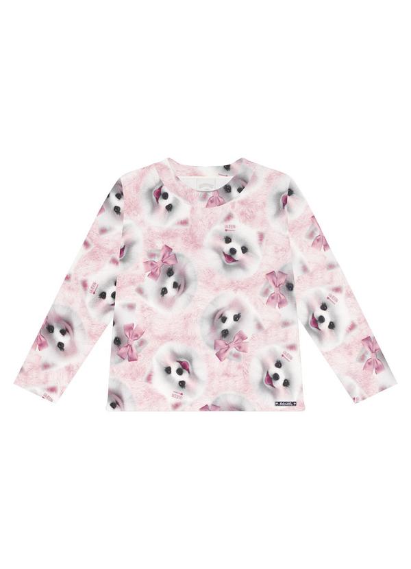 Vista 2 Blusa Estampada de Mangas Longas Menina Rosa Alakazoo Alakazoo