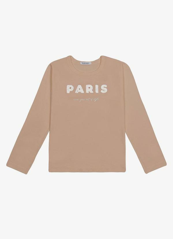 Blusa Feminina Infantil Cotton Marrom