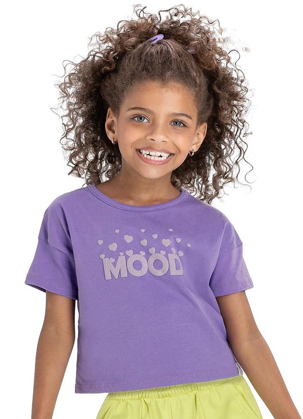 Vista 2 Blusa Menina Infantil Roxo Elian Elian