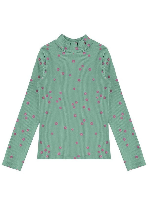 Vista 2 Blusa Floral Ribana Conforto Verde Malwee Kids Malwee Kids