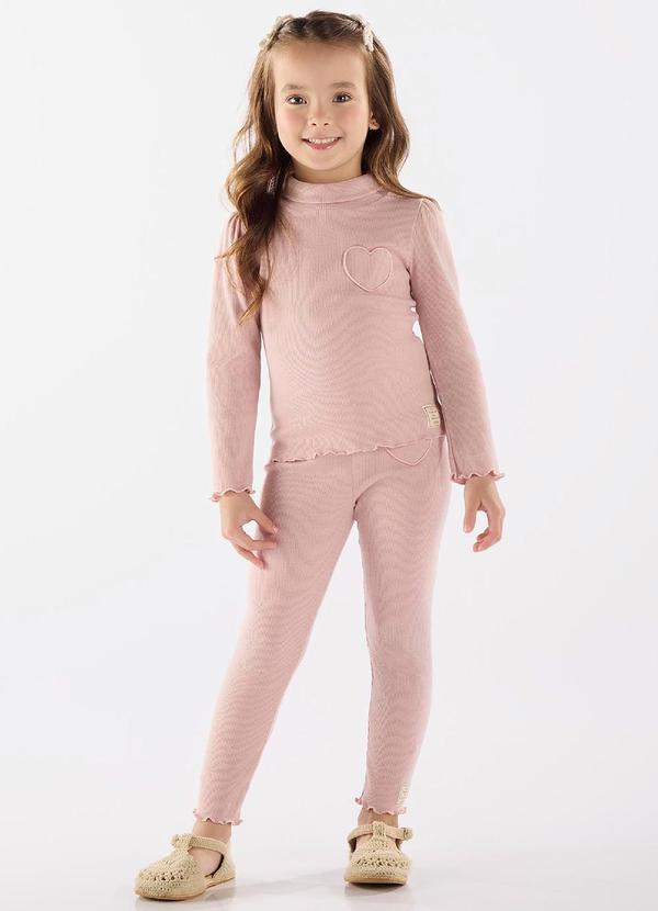 Blusa Gola Alta em Ribana Rosa