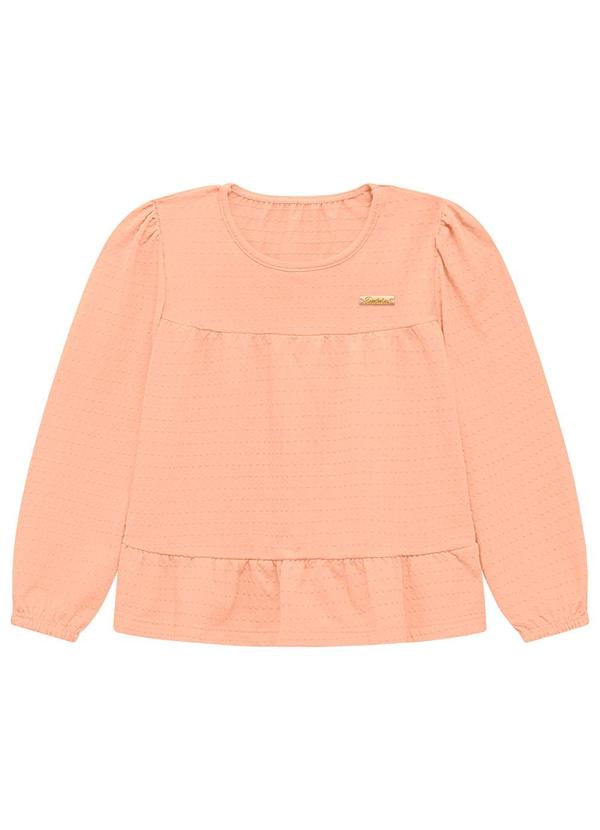 Vista 2 Blusa Infantil Ana Bola com Plaquinha Rosa Duduka Duduka