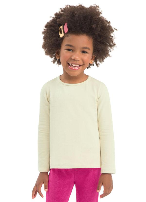 Blusa Infantil Básica Longa Bege