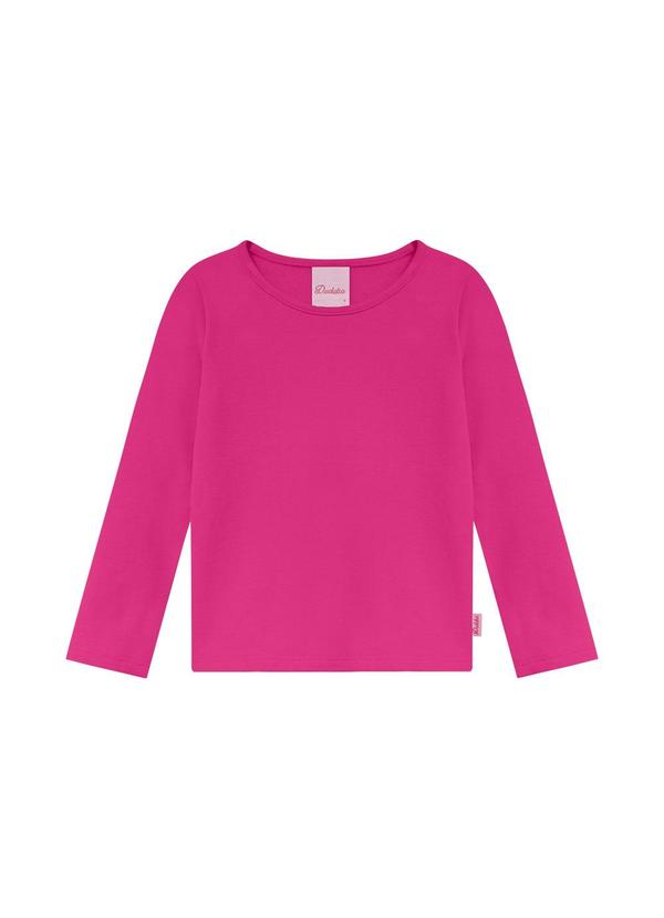 Blusa Infantil Básica Manga Longa Rosa