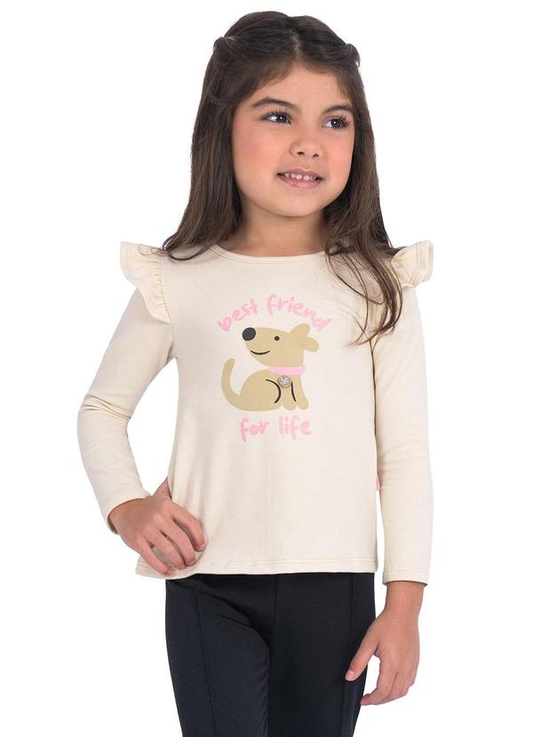 Blusa Infantil com Babado Branco
