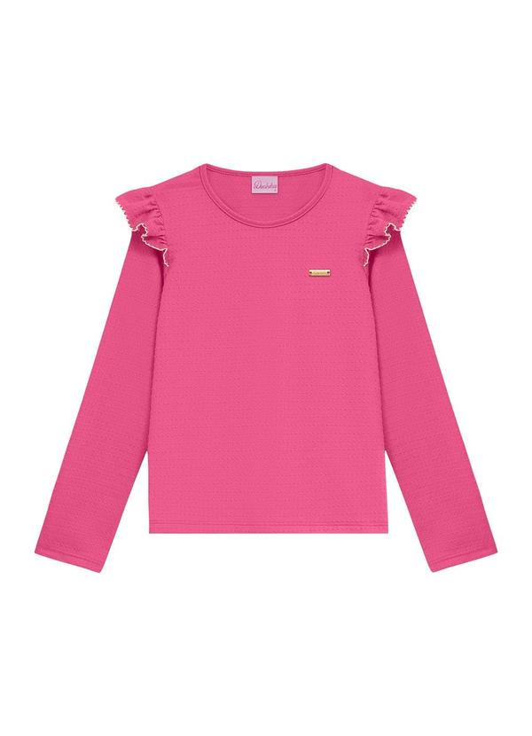 Blusa Infantil com Babado Rosa