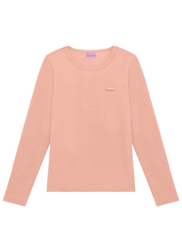 Blusa Infantil com Plaquinha Rosa