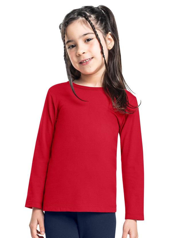 Blusa Infantil em Meia Malha Vermelho