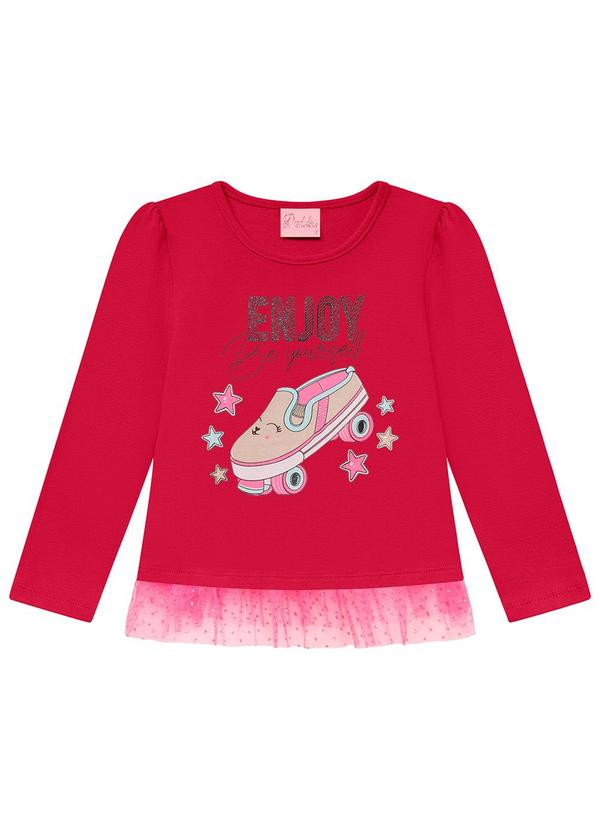 Vista 2 Blusa Infantil em Rosa Duduka Duduka