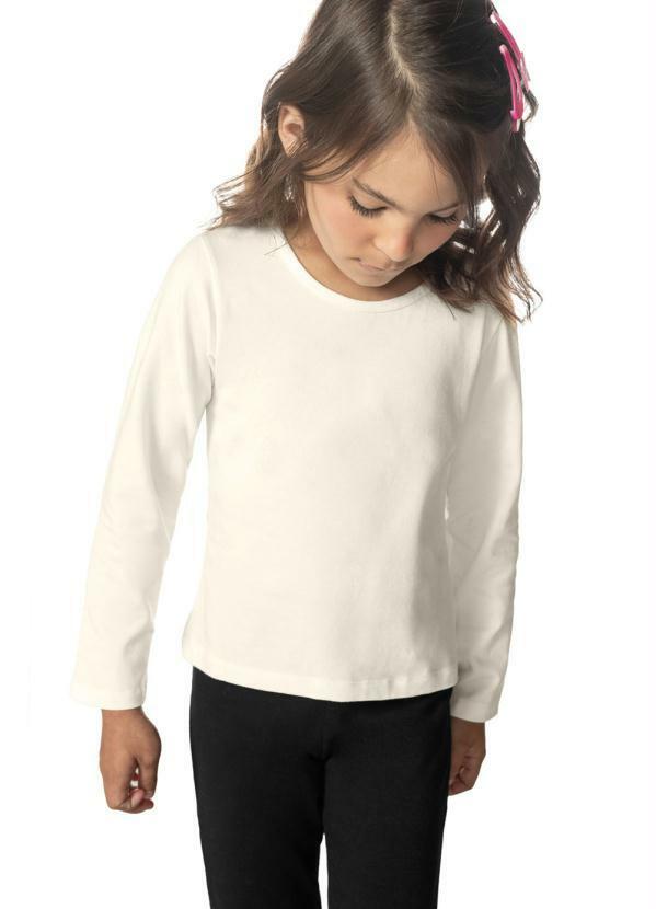 Blusa Infantil Menina Básicos Bege