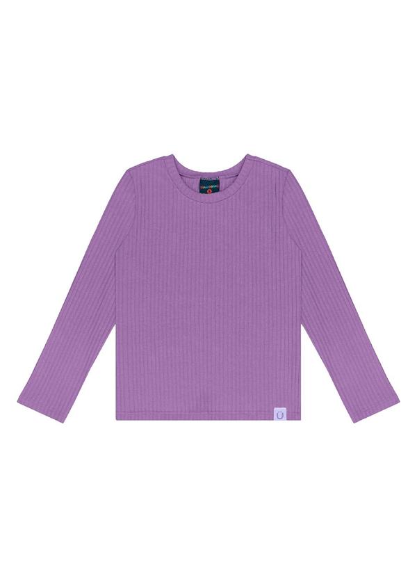 Vista 2 Blusa Infantil Feminina em Ribana Roxo GULOSEIMA GULOSEIMA