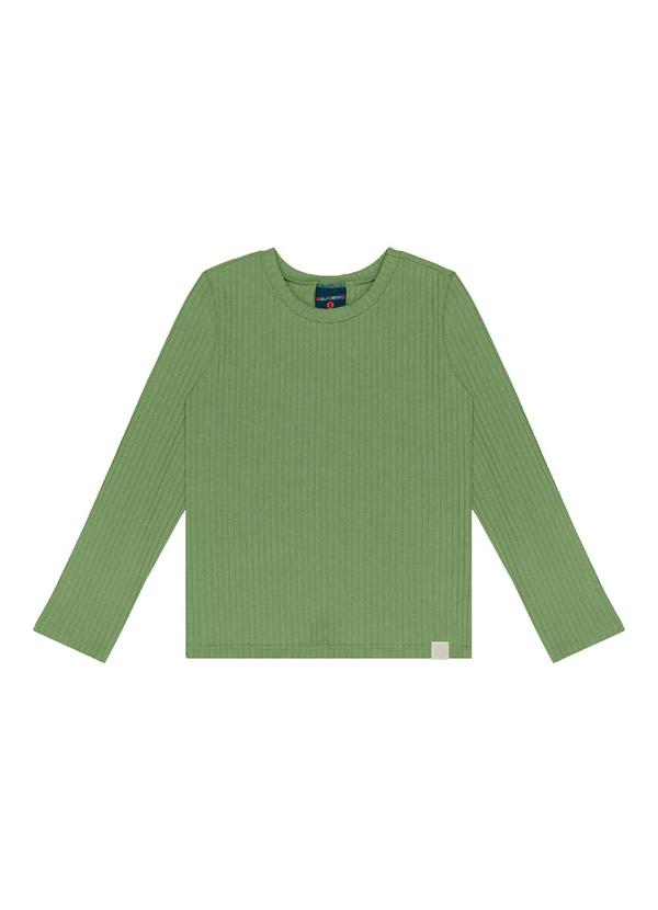 Blusa Infantil Feminina em Ribana Verde