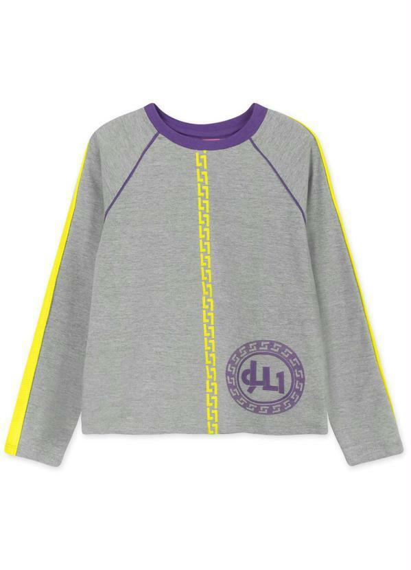 Vista 2 Blusa Infantil Menina Manga Longa Cinza Lilica Ripilica Lilica Ripilica