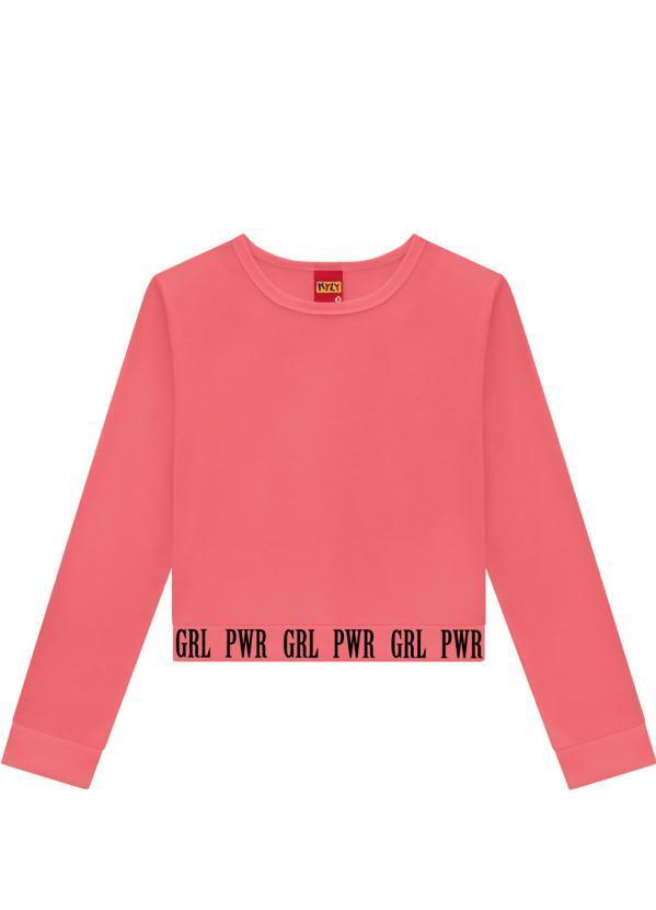 Vista 2 Blusa Infantil MeninaSalmão Kyly Kyly