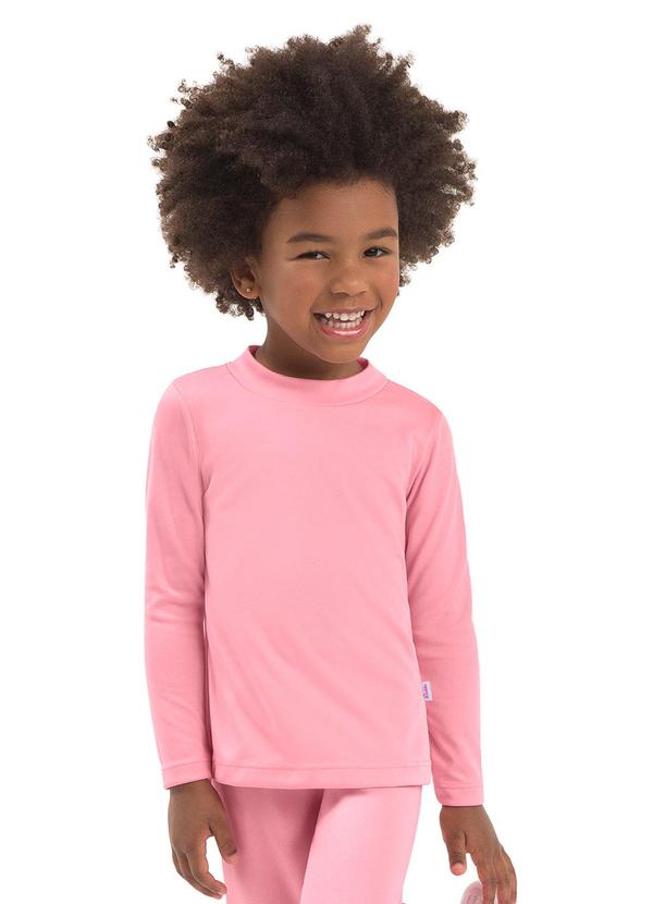 Blusa Infantil Gola Molde Rosa