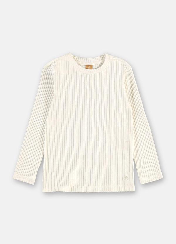 Blusa Infantil Manga Longa Branco