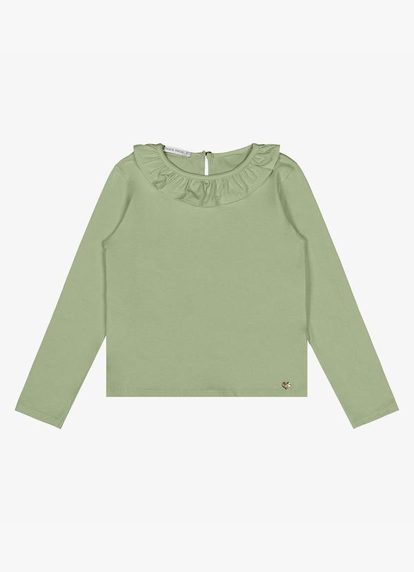 Blusa Infantil Manga Longa Cotton Verde